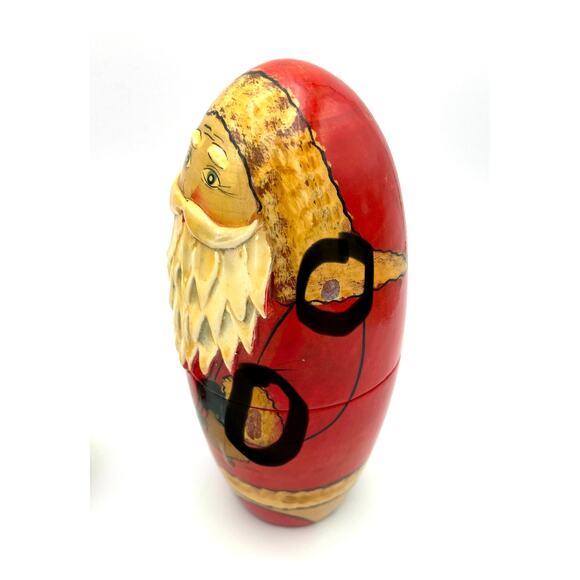 Vintage Santa Claus Wooden Nesting Dolls Set of 5 - READ - Picture 7 of 14